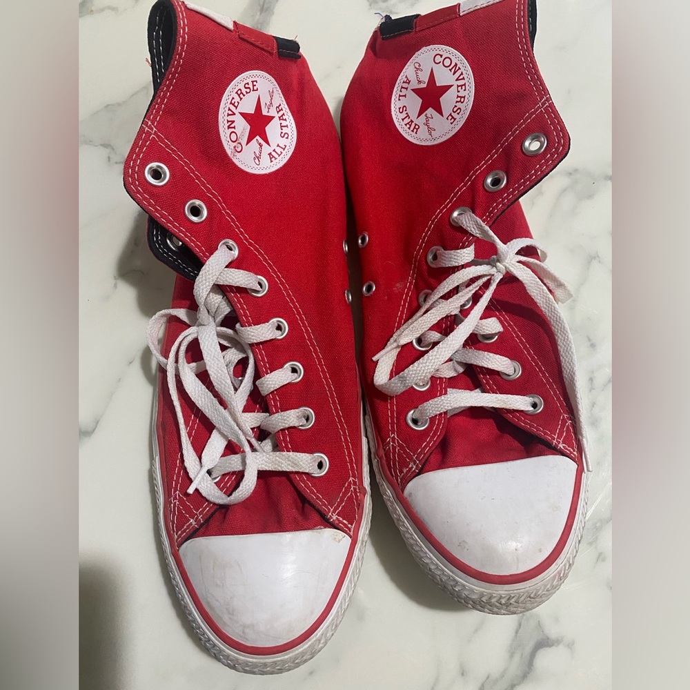 Converse All Star Red Canvas Sneakers